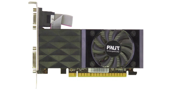 Видеокарта PALIT PCI-Ex NVidia GeFORCE GT 640 1 GB DDR3 ( 128 BIT ) ( DVI, VGA, HDMI ) Б/У - Фото 1 Видеокарта PALIT PCI-Ex NVidia GeFORCE GT 640 1 GB DDR3 ( 128 BIT ) ( DVI, VGA, HDMI ) Б/У - изображение 1