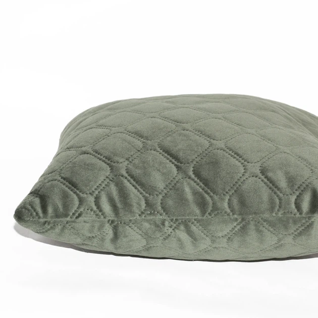 Подушка декоративна 50×70 ТЕП VELOUR темно-зелена Dark Green, велюр, м’яка, антиалергенна - зображення 4