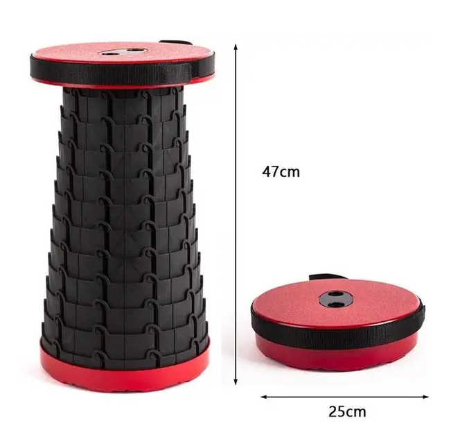 Складной стул Telescopic stool цвет красный - Фото 1 Складной стул Telescopic stool цвет красный - изображение 1