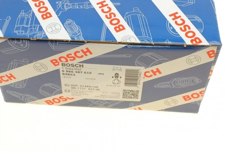 Гальмівна колодка BOSCH 0 986 487 615 Toyota Rav-4, Avensis, Previa; Lexus GS, IS, LS 4659048020, 4655050010, 4654050010 - Фото 9 Гальмівна колодка BOSCH 0 986 487 615 Toyota Rav-4, Avensis, Previa; Lexus GS, IS, LS 4659048020, 4655050010, 4654050010 - изображение 9