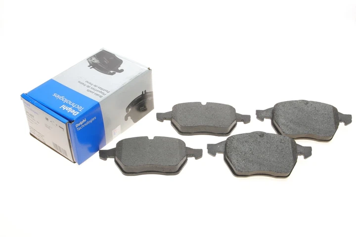 Комплект гальмівних колодок Delphi LP1407 Volkswagen Passat, Golf; Audi TT, A4, A3; Seat Leon, Ibiza, Toledo 1J0698151L, 1JO698151L, 3A0615116A - Фото 2 Комплект гальмівних колодок Delphi LP1407 Volkswagen Passat, Golf; Audi TT, A4, A3; Seat Leon, Ibiza, Toledo 1J0698151L, 1JO698151L, 3A0615116A - изображение 2