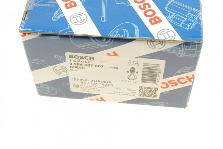 Гальмівні колодки BOSCH 0 986 487 607 BMW 3 Series, 4 Series, X1, 1 Series, 5 Series, 2 Series 34416761292, 34411163988, 34212213313 - зображення 6