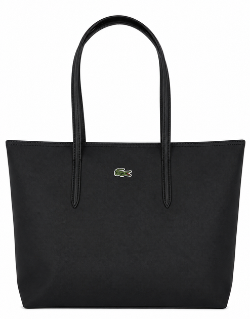 Сумка-шоппер Lacoste 46×33.5 см черная женская на молнии с фирменной лентой, длинными ручками, вместительный тоут через плечо для работы и ежедневного ношения - Фото 10 Сумка-шоппер Lacoste 46×33.5 см черная женская на молнии с фирменной лентой, длинными ручками, вместительный тоут через плечо для работы и ежедневного ношения - изображение 10