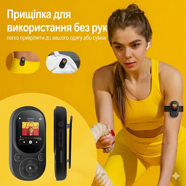 MP3 плеєр Mechen A11 Bluetooth 5.3 Hi-Fi 32Gb з кліпсою чорний - зображення 9
