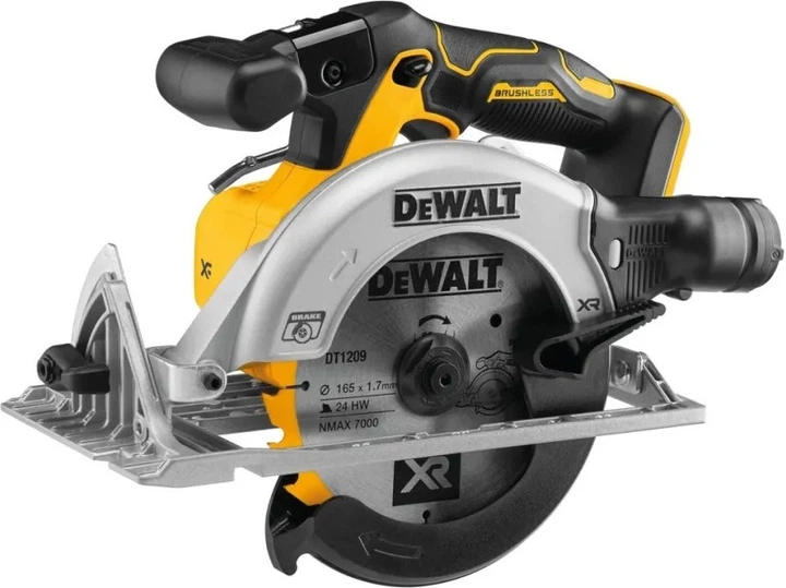 Акумуляторна циркулярна пила DeWalt 18V XR 165 мм без акумулятора та зарядного пристрою (DCS565NT-XJ) - зображення 2