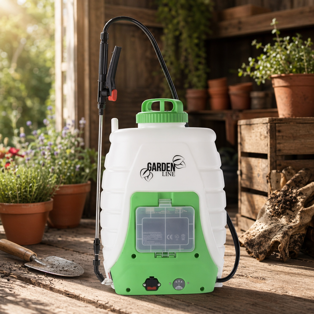 Аккумуляторный ранцевый опрыскиватель GardenLine AOK1657, 18 л - изображение 7