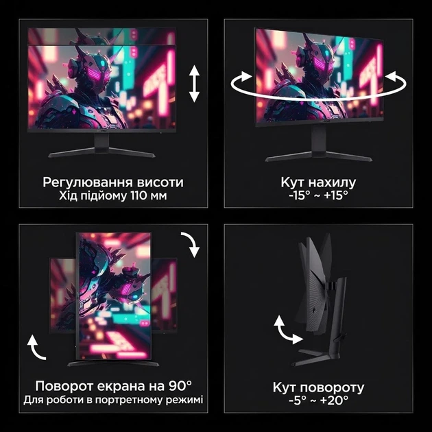Монітор 27" KOORUI MG27H3Q 2К IPS 170 Гц (102002374) - Уцінка - зображення 5