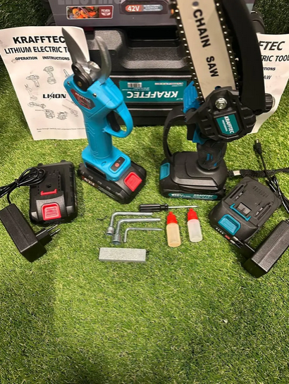 Аккумуляторный набор 2в1 Krafftec 36V (секатор DCMPP550P1 + пила DCM160N) - зображення 10