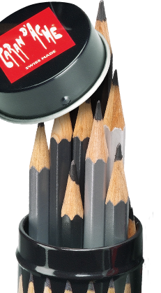 Набір олівців Caran d'ache Graphite Line металевий тубус 15 шт (7630002318792) - зображення 2