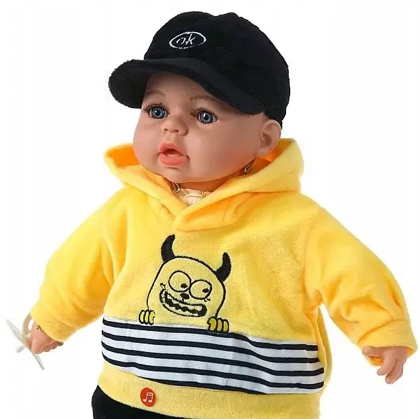 Lalka bobas ADAR mówi i śpiewa po polsku + smoczek 45 cm (0/580626-587748) - obraz 4