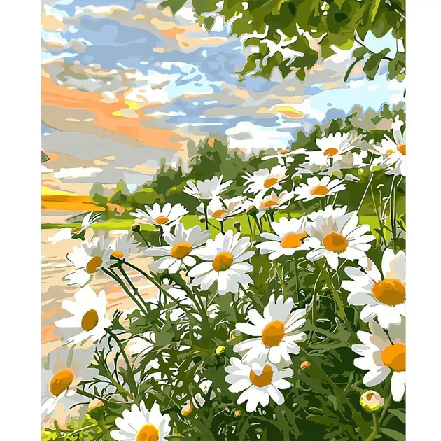Картина по номерам "Поле ромашек" 40×50 см - изображение 2