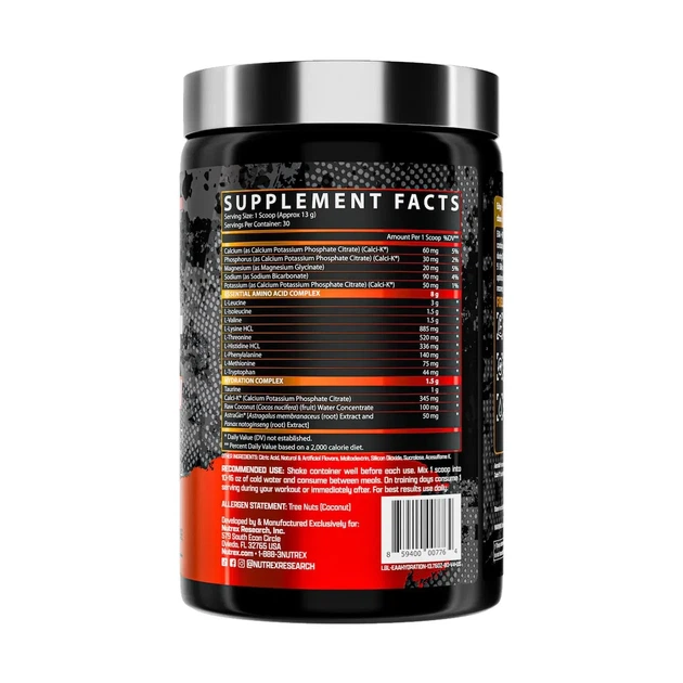 Комплекс EAA с электролитами EAA Hydration Nutrex Красный апельсин 30 порций - изображение 3