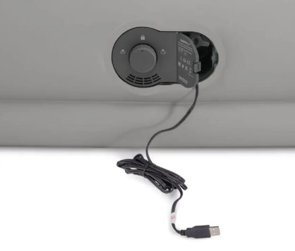 Надувная кровать с насосом Встроенный USB-насос 152 x 203 x 36 Надувная кровать Надувные матрасы Intex - изображение 6