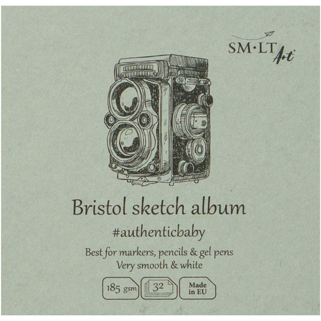 Альбом для ескізів AUTHENTIC Baby (Bristol) 9х9см 185г/м2 32л білий та гладкий папір SM-LT Art - Фото 1 Альбом для ескізів AUTHENTIC Baby (Bristol) 9х9см 185г/м2 32л білий та гладкий папір SM-LT Art - изображение 1