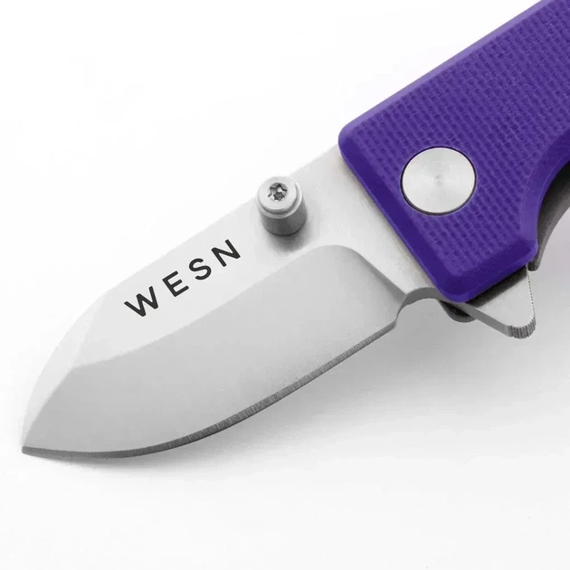 Складной нож WESN MICROBLADE (Титан + Фиолетовый G10) 9.5см - изображение 2