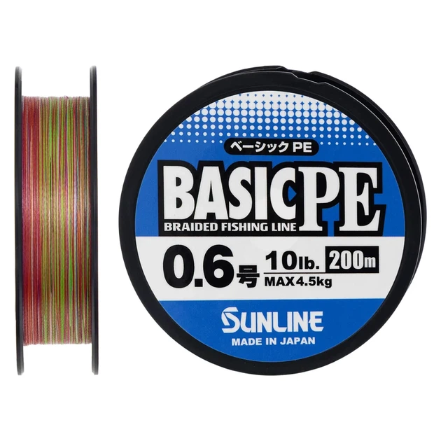 Шнур Sunline Basic PE 200m (Multi Color) #0.6/0.132mm 10lb/4.5kg - Фото 1 Шнур Sunline Basic PE 200m (Multi Color) #0.6/0.132mm 10lb/4.5kg - зображення 1