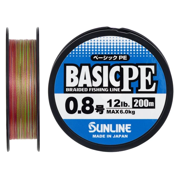 Шнур Sunline Basic PE 200m (Multi Color) #0.8/0.153mm 12lb/6kg - Фото 1 Шнур Sunline Basic PE 200m (Multi Color) #0.8/0.153mm 12lb/6kg - зображення 1