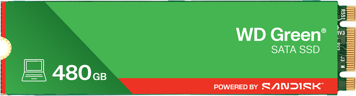 SSD диск Western Digital Green 480GB M.2 2280 SATAIII (WDS480G3G0B) - Фото 1 SSD диск Western Digital Green 480GB M.2 2280 SATAIII (WDS480G3G0B) - изображение 1