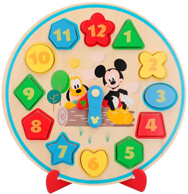 Сортер WOOMAX Disney Baby Дерев'яний годинник (8412842487048) - зображення 3