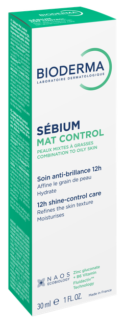 Матирующий крем для лица Bioderma Sebium Mat Control 30 мл (3701129811955) - Фото 2 Матирующий крем для лица Bioderma Sebium Mat Control 30 мл (3701129811955) - изображение 2