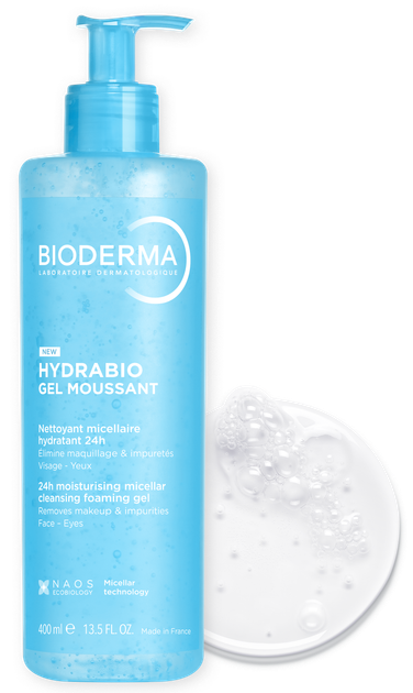 Очищающий гель Bioderma Hydrabio 400 мл (3701129814390) - Фото 2 Очищающий гель Bioderma Hydrabio 400 мл (3701129814390) - изображение 2