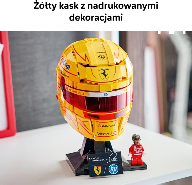 Zestaw klocków LEGO Editions Formula 1 Kask Lewis Hamilton Scuderia Ferrari HP 884 elementy (43022) - Zdjęcie 4 Zestaw klocków LEGO Editions Formula 1 Kask Lewis Hamilton Scuderia Ferrari HP 884 elementy (43022) - obraz 4