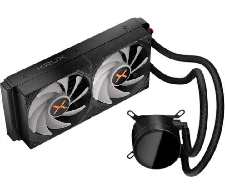 Система водяного охолодження Krux HydroX 240 ARGB Black (KRXE001) - Фото 5 Система водяного охолодження Krux HydroX 240 ARGB Black (KRXE001) - зображення 5