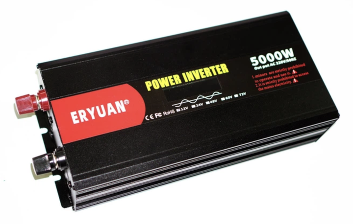 Инвертор Eryuan 5000W 12V → 220V с LCD и вольтметром - изображение 5