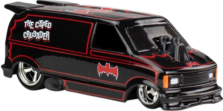Model samochodu Mattel Hot Wheels Premium Pop Culture Batman 1985 Chevy Astro Van Biało-czarny HVJ48 (194735205288) - obraz 3