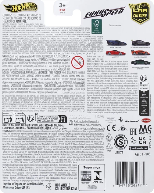 Model samochodu Mattel Hot Wheels Premium Car Culture Euro Speed Aston Martin Vantage GTE Ciemno-zielony JBK76 (194735262175) - obraz 2