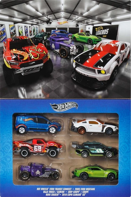 Zestaw modeli Mattel Hot Wheels Silver Series Legends Set of 6 Wielokolorowy JLB24 (194735359851) - obraz 5