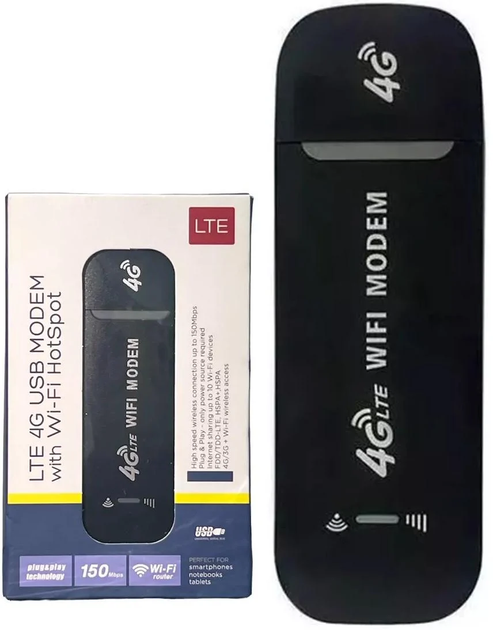 Роутер LTE Wi-Fi под SIM-карту 4G/USB/Wi-Fi Black - Фото 4 Роутер LTE Wi-Fi под SIM-карту 4G/USB/Wi-Fi Black - зображення 4
