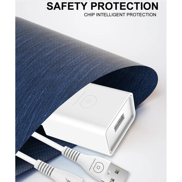 Мережевий зарядний пристрій з кабелем WUW-T82 Single USB home charger set type-c (6972573336555) - Фото 5 Мережевий зарядний пристрій з кабелем WUW-T82 Single USB home charger set type-c (6972573336555) - зображення 5