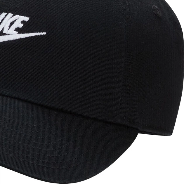 Спортивні аксесуари NIKE, Унісекс сонцезахисний капелюх, бейсболка, кепка CLUB CAP, FB5368-011, чорний, S/M - зображення 3