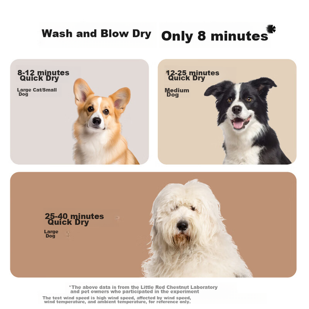 REDMINUT Pet Smart Blower, Фен для великих собак, Фен для шерсті золотистого ретривера, 2000 Вт PRO Versio - зображення 4