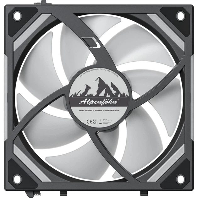 Wentylator do obudowy Alpenfohn Wing Boost 4 ARGB 120 mm Czarny (84000000229) - obraz 6