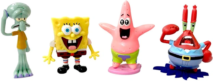 Zestaw figurek Comansi Sponge Bob Bikini Bottom 9 cm 4 szt (8412906980880) - obraz 2