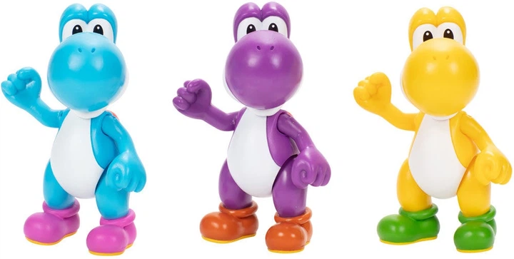 Zestaw figurek Jakks Pacific Super Mario Bros: Yoshi 10 cm 3 szt 413834 (192995413832) - obraz 4