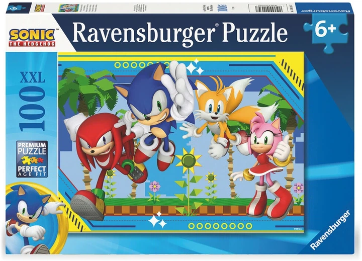 Puzzle Ravensburger Sonic the Hedgehog XXL 100 elementów S7198014 (4005555011347) - Zdjęcie 1 Puzzle Ravensburger Sonic the Hedgehog XXL 100 elementów S7198014 (4005555011347) - obraz 1