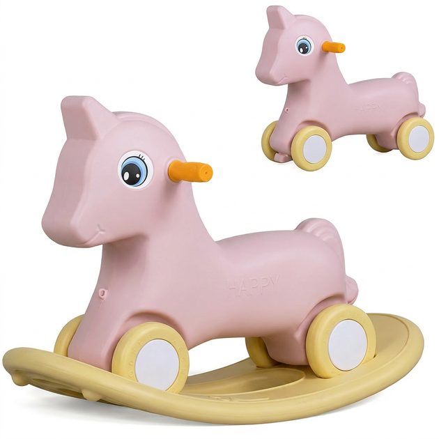 Каталка качалка беговел пони розовая 2в1 SP-Sport Happy Pony 1744 Pink-Beige - Фото 1 Каталка качалка беговел пони розовая 2в1 SP-Sport Happy Pony 1744 Pink-Beige - изображение 1