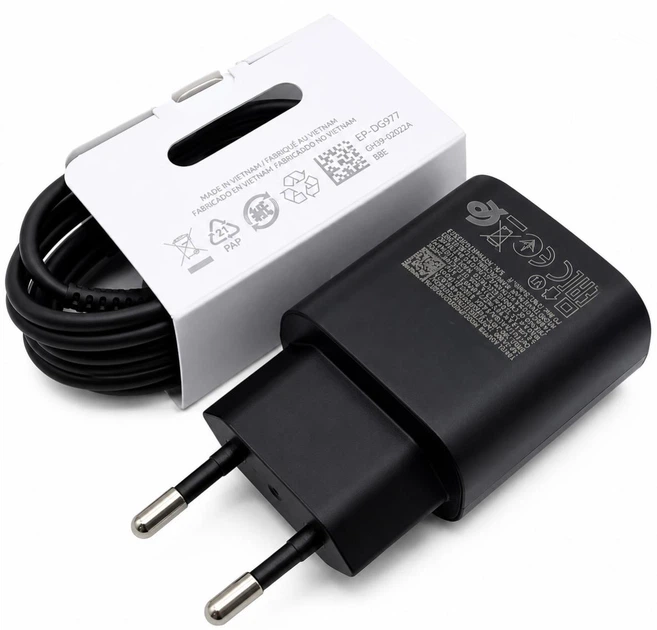 Швидкісний зарядний пристрій EP-TA800 Super Fast Charging Type-C з кабелем 1 м чорний - зображення 2