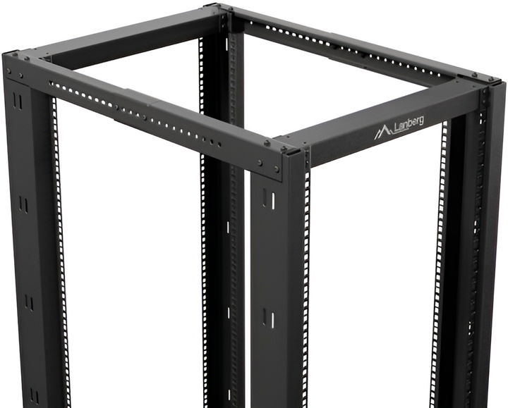 Серверна стійка Lanberg Open Rack 19" 22U 600x1000 Black (OR01-6022-S) - зображення 2