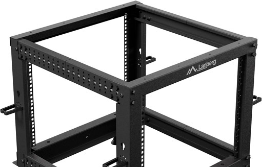 Серверна стійка Lanberg Open Rack 19" 9U 600x600-1000 Black (OR01-6109-B) - зображення 2