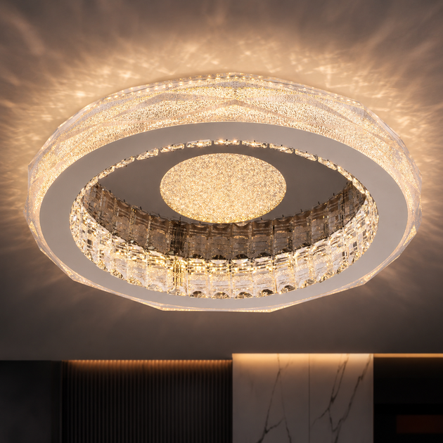 Потолочная люстра VALESO S1001-500C DARK CHROME+CR, хром, LED 114W - Фото 1 Потолочная люстра VALESO S1001-500C DARK CHROME+CR, хром, LED 114W - изображение 1