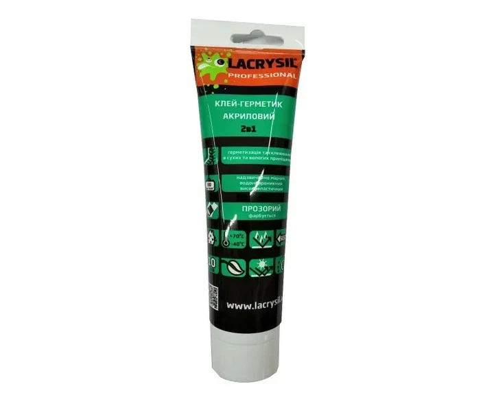 Клей-герметик акриловий прозорий 2в1 Lacrysil 150 г - зображення 4
