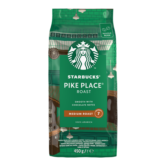 Кофе жареный в зернах Starbucks Pike Place Roast 450 г (08445290183507) - Фото 4 Кофе жареный в зернах Starbucks Pike Place Roast 450 г (08445290183507) - изображение 4