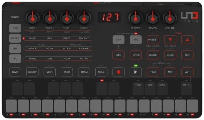 Syntezator IK Multimedia Uno Synth (SUP_nj17001) - Zdjęcie 2 Syntezator IK Multimedia Uno Synth (SUP_nj17001) - obraz 2