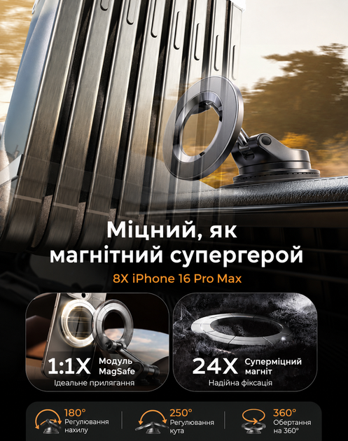 Магнитный держатель для телефона в машину авто magsafe магсейф вакуумное крепление на торпедо автодержатель холдер LISEN Vacuum N52 MagSafe - Фото 5 Магнитный держатель для телефона в машину авто magsafe магсейф вакуумное крепление на торпедо автодержатель холдер LISEN Vacuum N52 MagSafe - изображение 5
