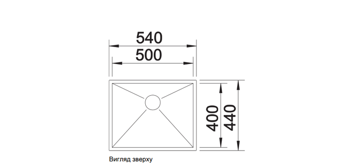 Кухонна мийка Blanco - 521589 ZEROX 500-U - Фото 2 Кухонна мийка Blanco - 521589 ZEROX 500-U - зображення 2