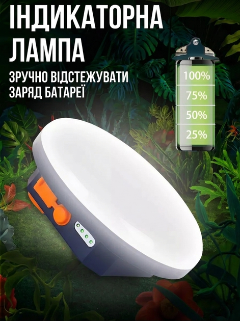 Фонарь лампа светильник повербанк мощный фонарик туристический USB LED влагозащищенный на батарее 6600 mAh функция Power Bank кемпинговый аварийный ночник с магнитом холодный свет - Фото 4 Фонарь лампа светильник повербанк мощный фонарик туристический USB LED влагозащищенный на батарее 6600 mAh функция Power Bank кемпинговый аварийный ночник с магнитом холодный свет - изображение 4